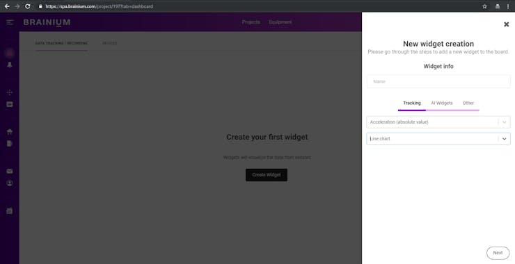 New Widget Page