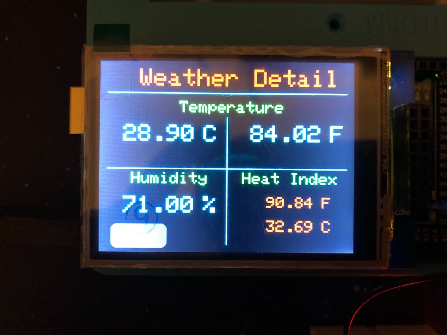 Weather Station: General & Detail Screen