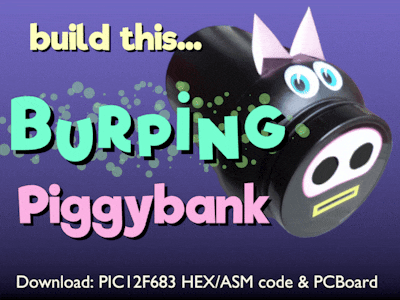Burping Piggybank (with PIC12F683)