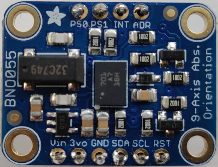 Adafruit breakout board for the Bosch BNO055 absolute orientation sensor