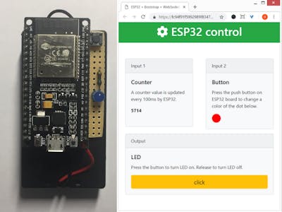 ESP32 Web Server Using Bootstrap 4 and WebSockets - Hackster.io