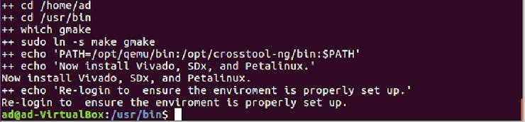Completion of the setup_host.sh