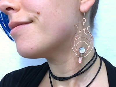 Art Nouveau Freeform Earring (No Soldering!)