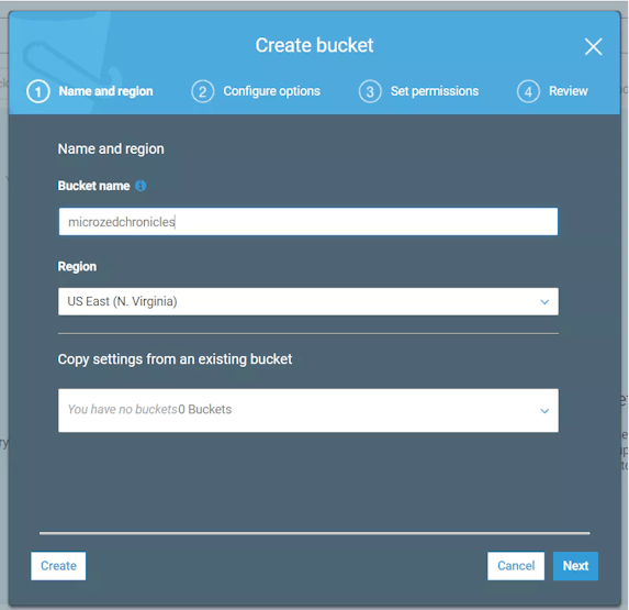 Configuring the Bucket
