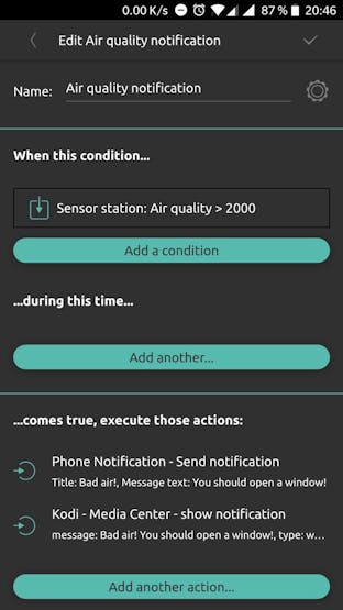 Air quality notification rule