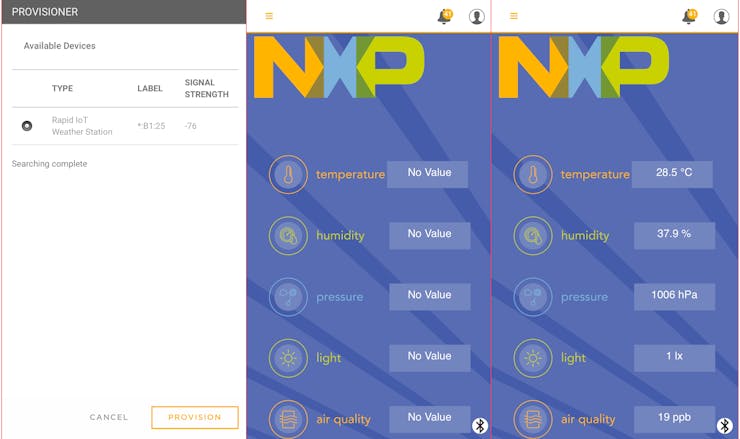NXP Rapid IoT App