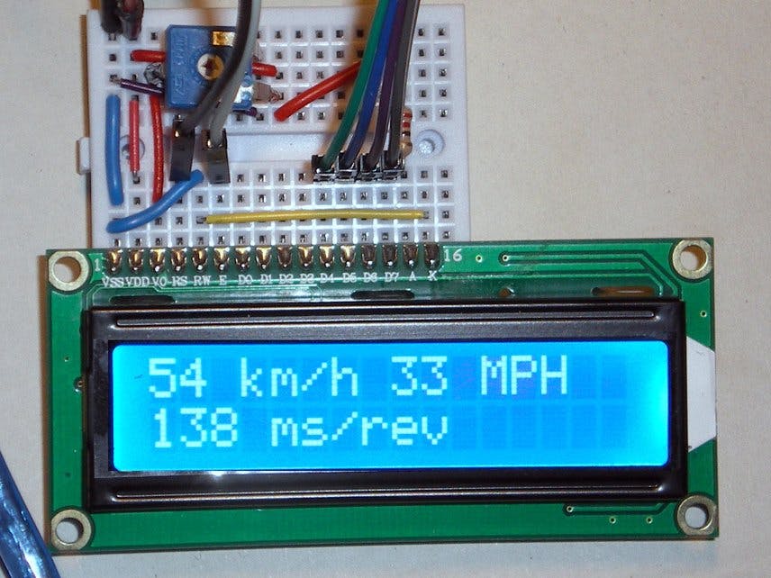 Arduino + LCD Display as a Bicycle Speedometer