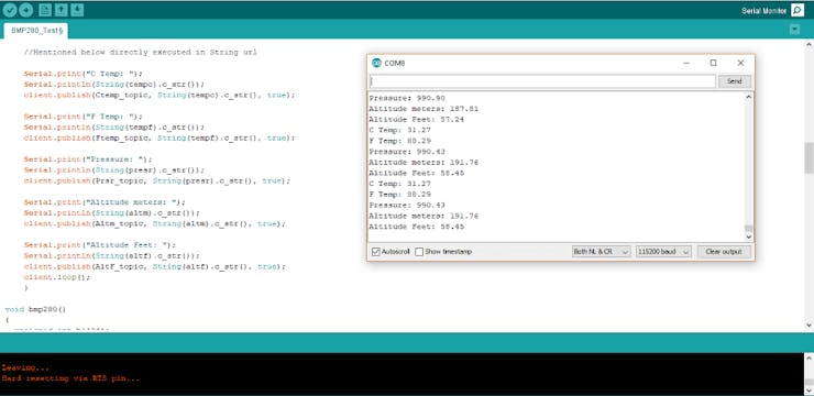 Arduino Serial Monitor Output