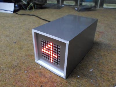 Single LED Matrix Arduino Flip Clock