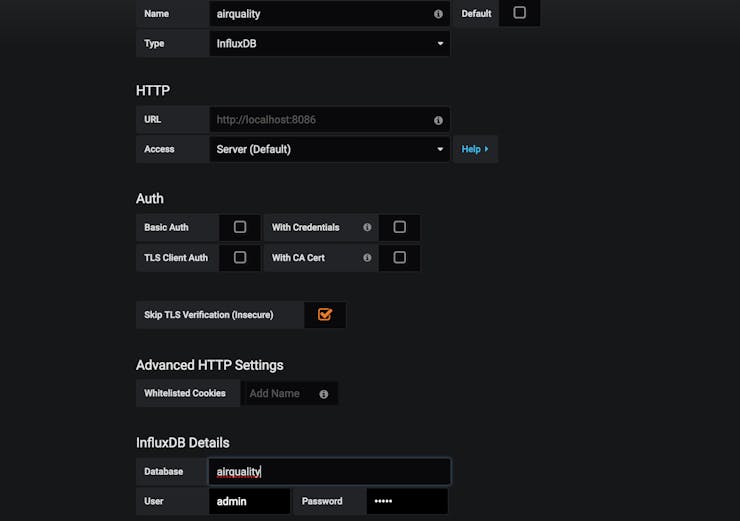 Grafana: adding a new data-source