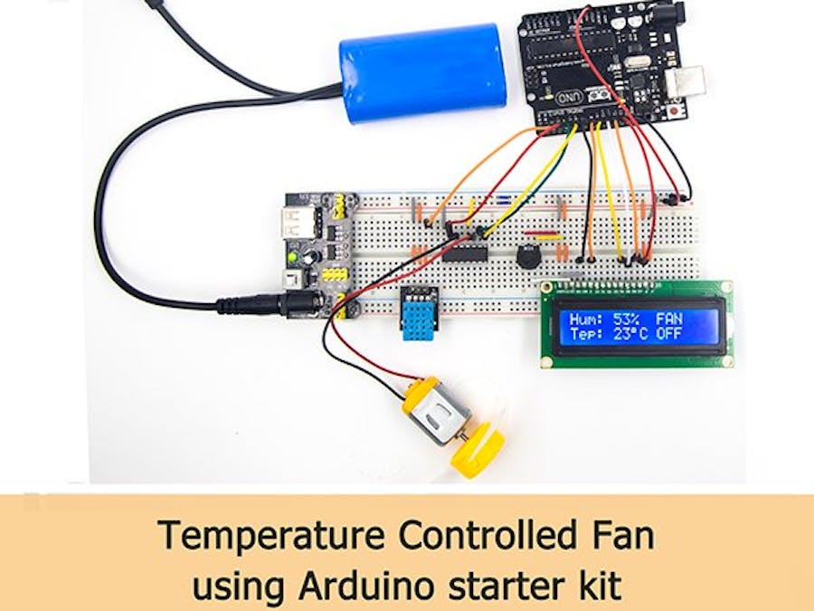 Temperature Controlled Fan Using Arduino Starter - Hackster.io