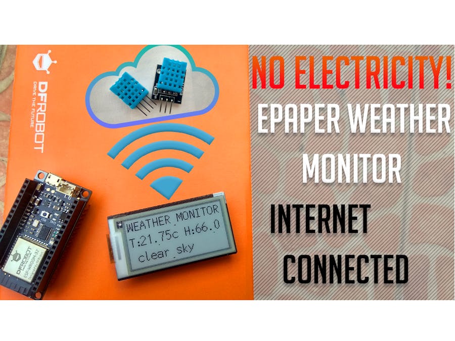 IoT Weather Monitor ePaper Display