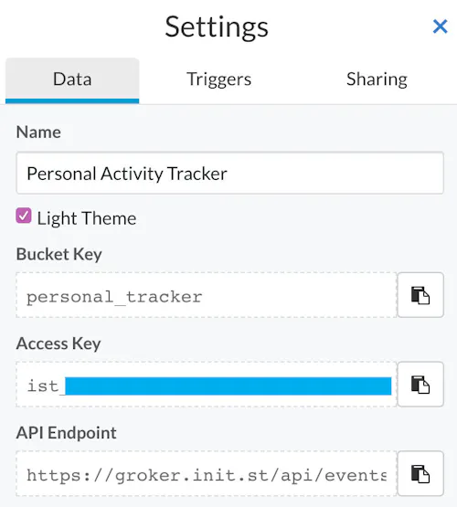 Initial State Bucket Settings