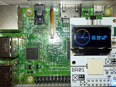 Clock Display with XinaBox OD01 and Raspberry Pi