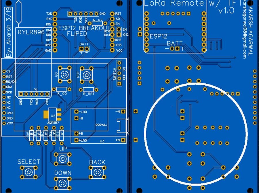 LoRa Node with 1.8" TFT Display and Buttons with ESP8266