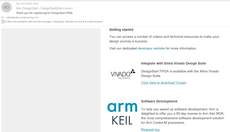 Registration Email Links