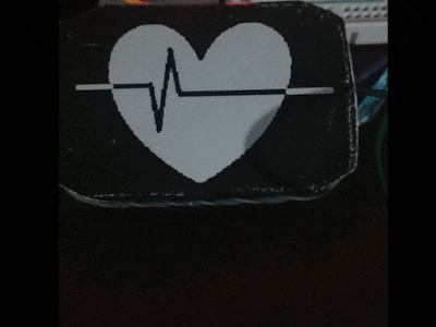 Heart beat badge