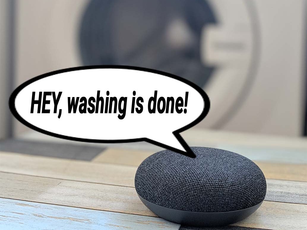 Smart washing sale machine google home