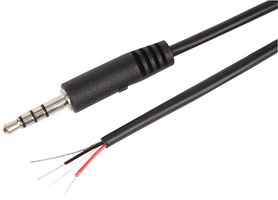 Audio / Video Cable Assembly, 3.5mm 4 Pole Jack Plug