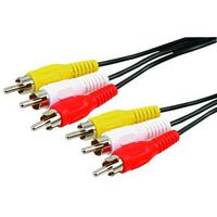 Audio / Video Cable Assembly, Composite Video/Stereo Audio RCA Plugs to RCA Plugs