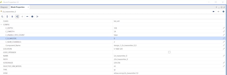 Changing the parameters of the I2S Transmitter