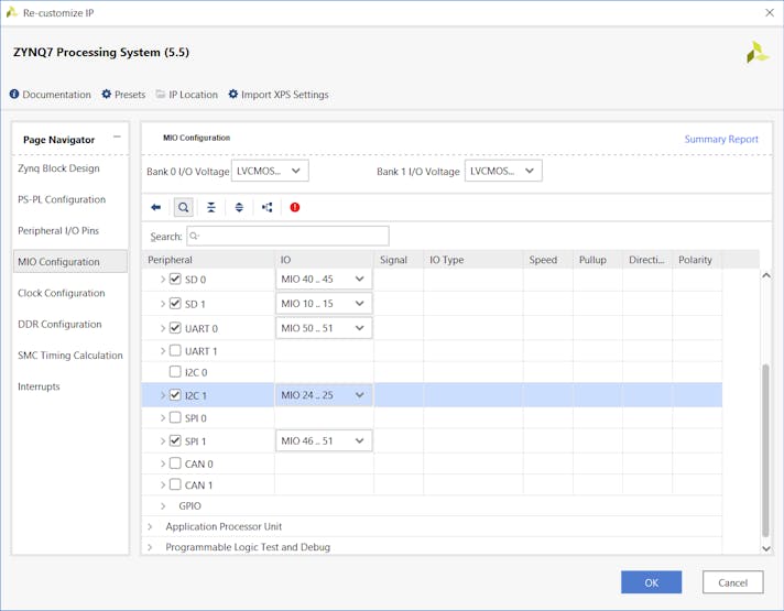 Enabling the I2C in the Processor System