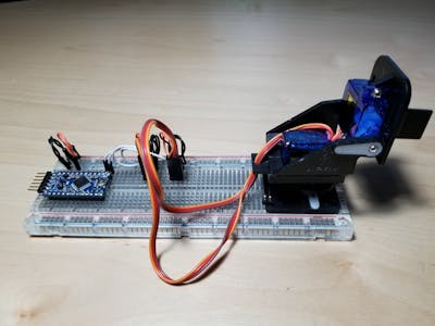 Control Mini-Pan-Tilt Camera Mount with Arduino Pro Mini