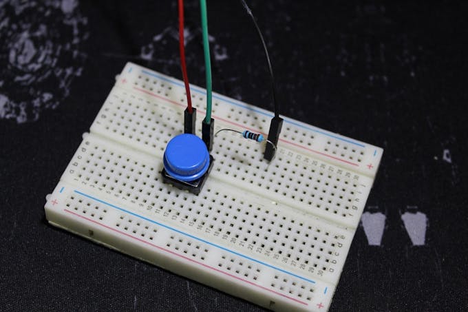 Push button + Resistor for Version 1