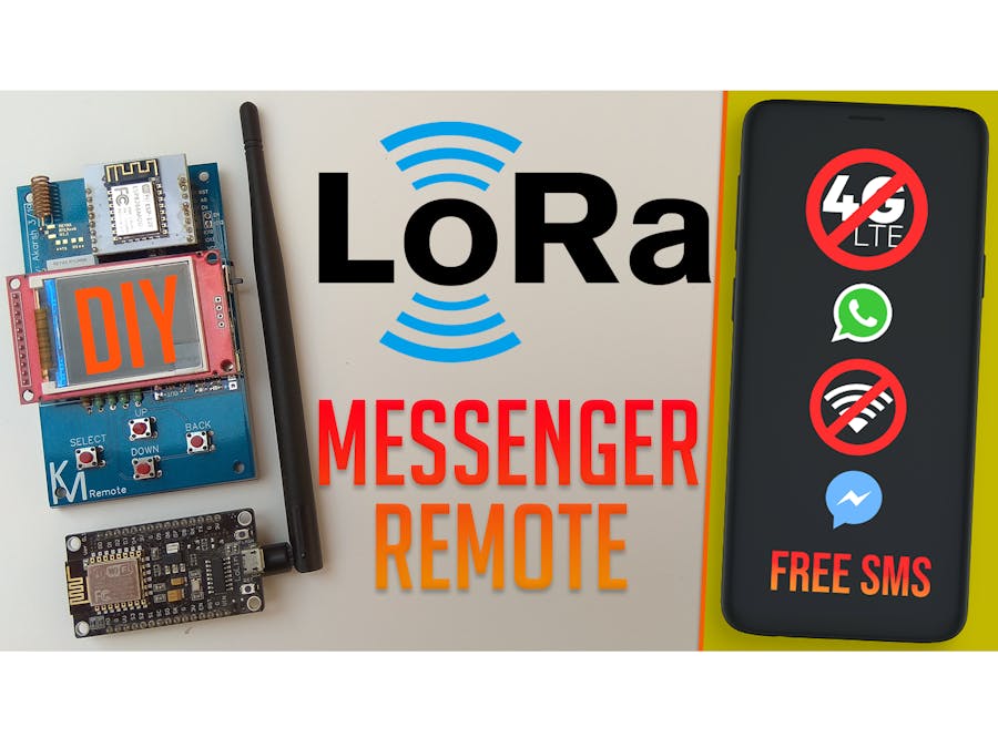 LoRa Remote Control Messenger with a 1.8" TFT Display