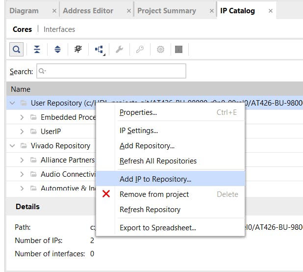 Adding the HLS IP to Vivado