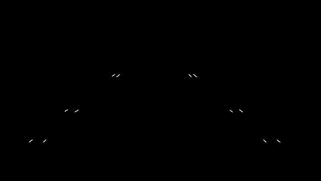 360p image of edges detected lines with the mask applied
