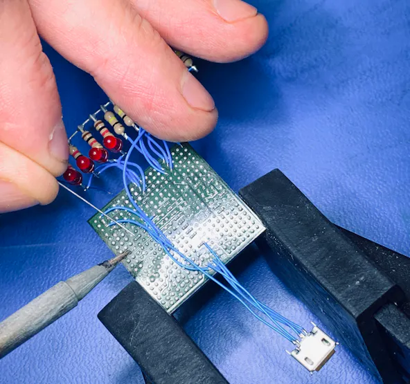 Getting ready to solder