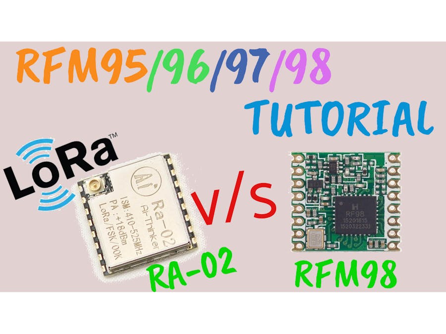 LoRa RFM98 Tutorial Ra-02 HopeRF Module Comparison