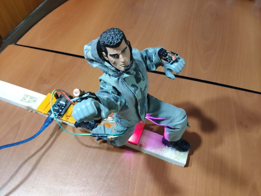 IoT Modified Action-Man Figure with Laser Beams