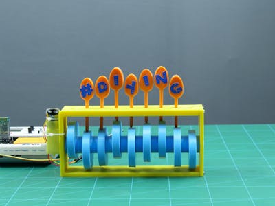 3D Printed Camshaft Text Display Using Evive(Arduino Embe...