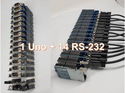 A Single Arduino Uno With 14 Rs 232 Ports Hackster Io