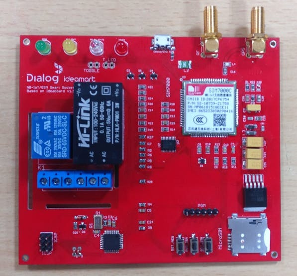Extended PCB version of Ideamart Dev board for Smart Power socket