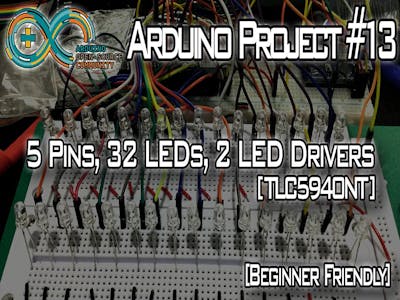 5 Pins, 32 LEDs, 2 LED Drivers [TLC5940]