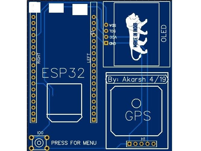 ESP32 Dev Board with GPS and OLED Display
