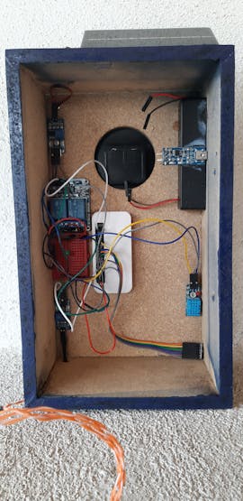 Box with project electronics