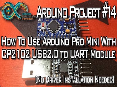 Pro Mini & CP2102 USB to UART Module [Basic Usage]