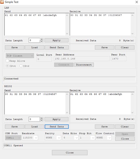 Serial TCP Converter's demonstration
