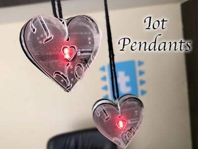 Connected Love Pendants Using ESP8266 | IoT Projects