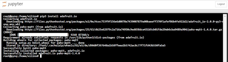 Downloading and Installing the Adafruit.io packages