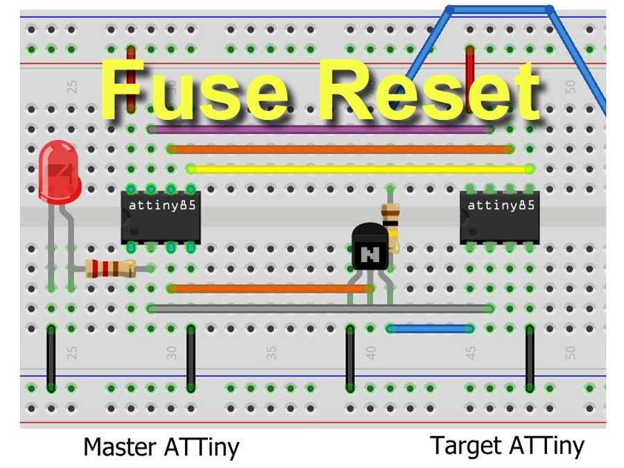 ATtiny85 Powered High Voltage AVR Programmer