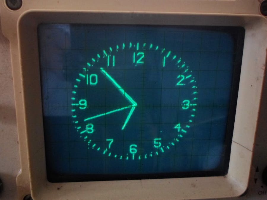Extremely Simple Oscilloscope Clock with ESP32
