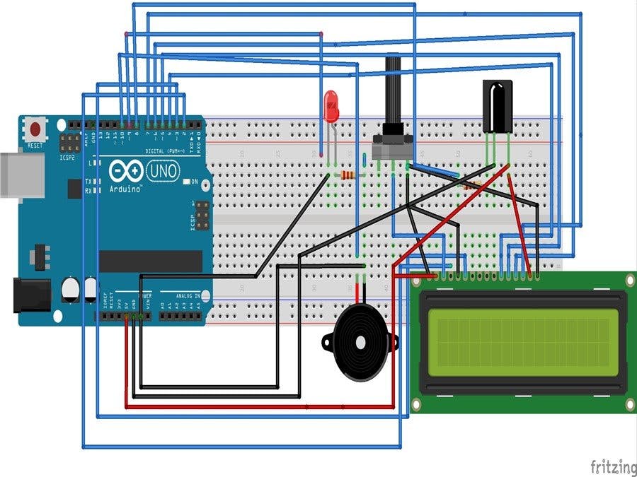 Car Lock and Unlock Using IR Remote, Arduino and LCD