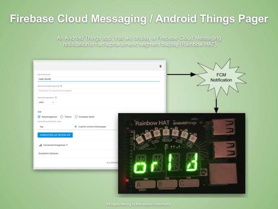 Firebase Cloud Messaging / Android Things Pager