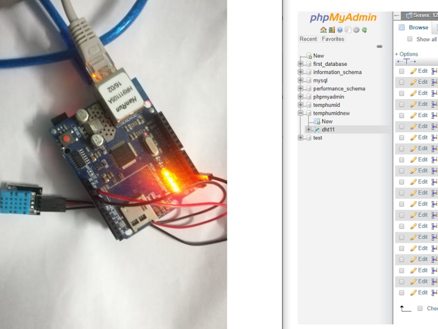Arduino Sending Sensor Data to MySQL Server (PHPMYADMIN)