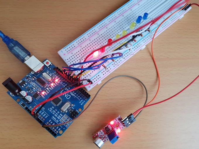 8x LED Lighting by Sound - Arduino Project Hub